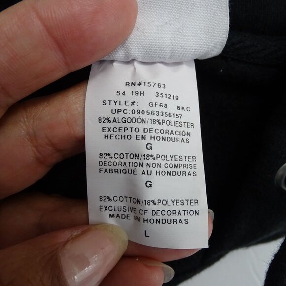 Champion Reverse Weave Black Pullover Hoodie Sweatshirt Men Size L - Picture 6 of 11